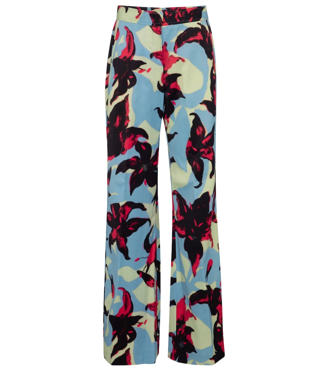 Dries Van Noten - Floral wide-leg satin pants