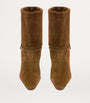 Saint Laurent Beige Suede Vicky Ankle Boots 90
