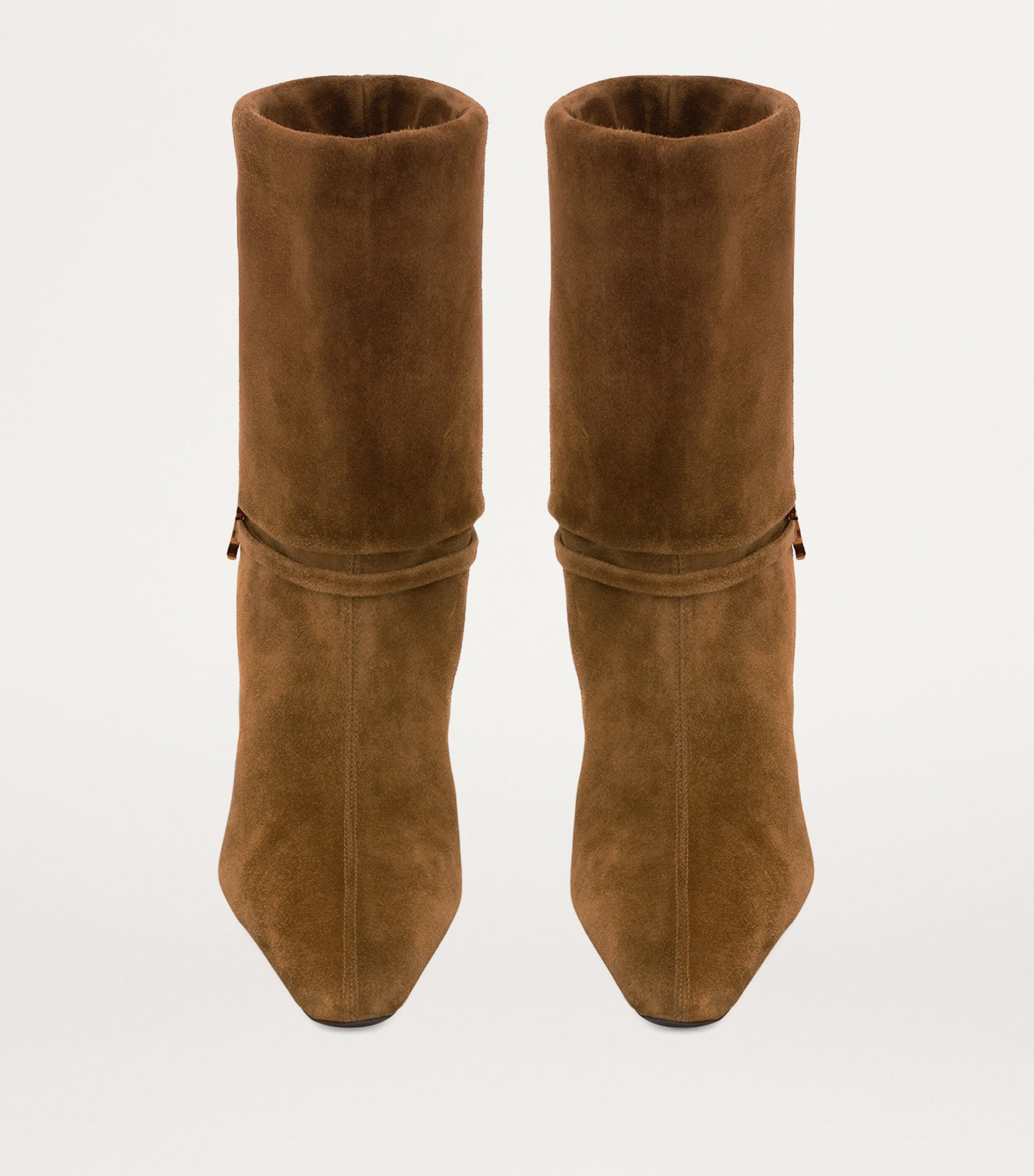 Saint Laurent Beige Suede Vicky Ankle Boots 90