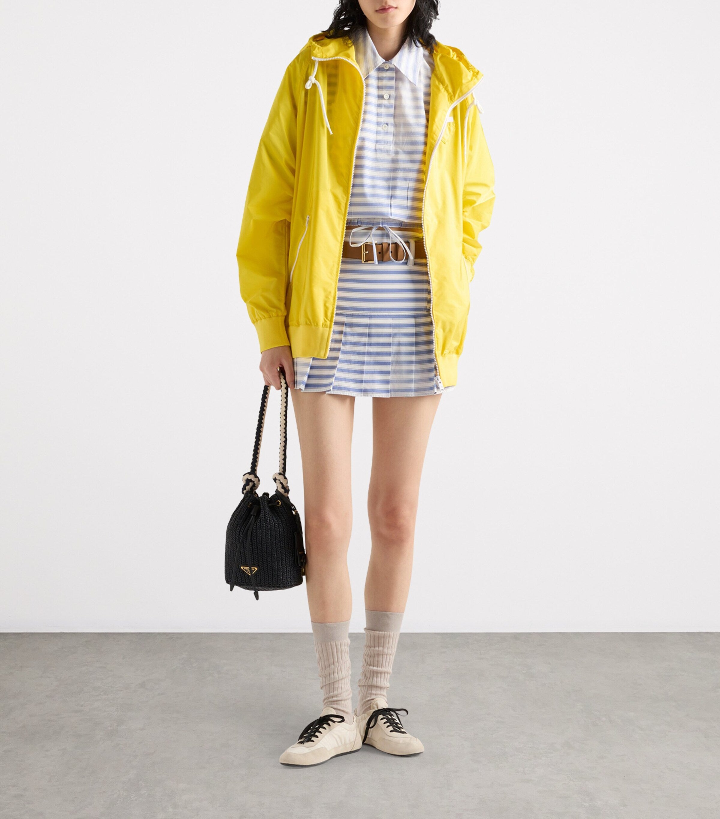 Turquoise Cotton Cropped Polo Shirt