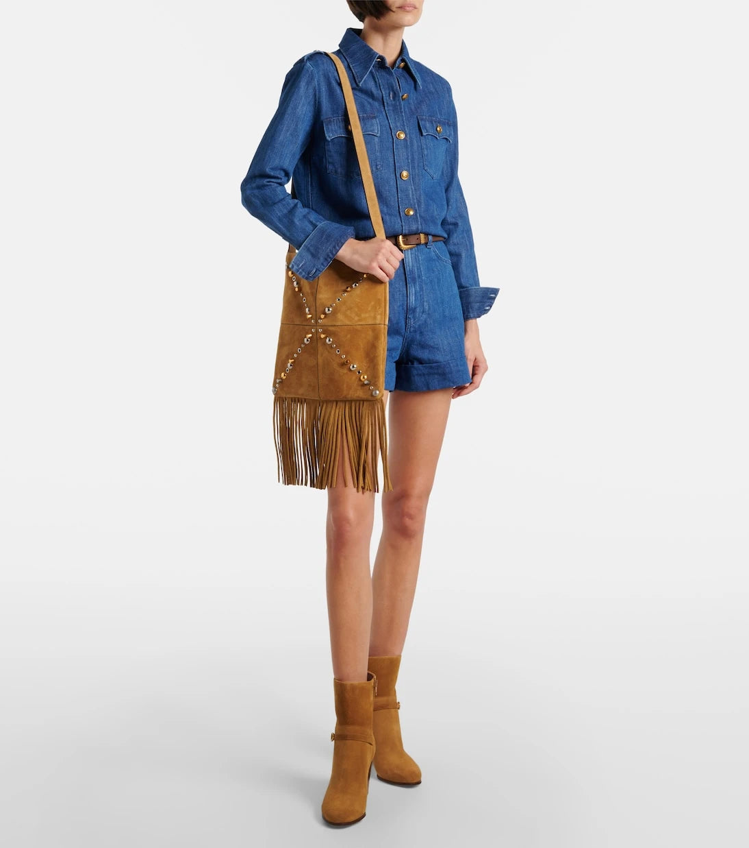 Valentino Garavani - Nellcôte Medium suede shoulder bag