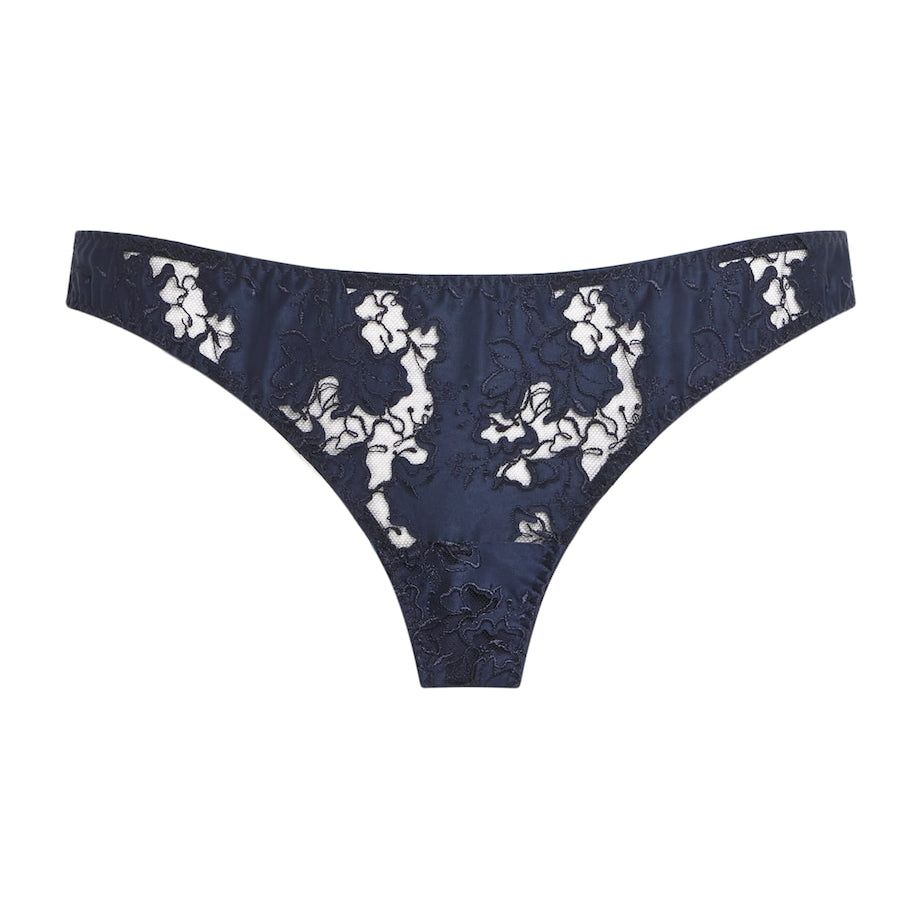 Navy Arella Skirted Thong