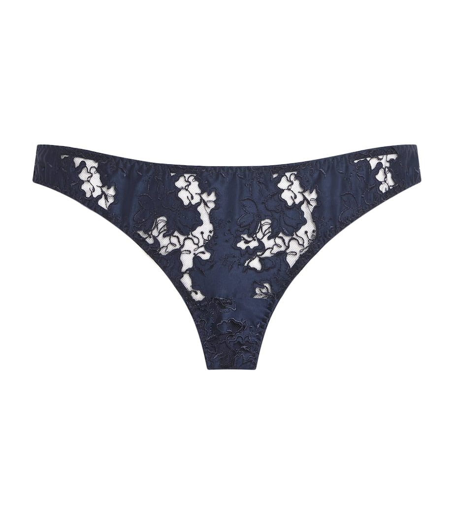 Navy Arella Skirted Thong