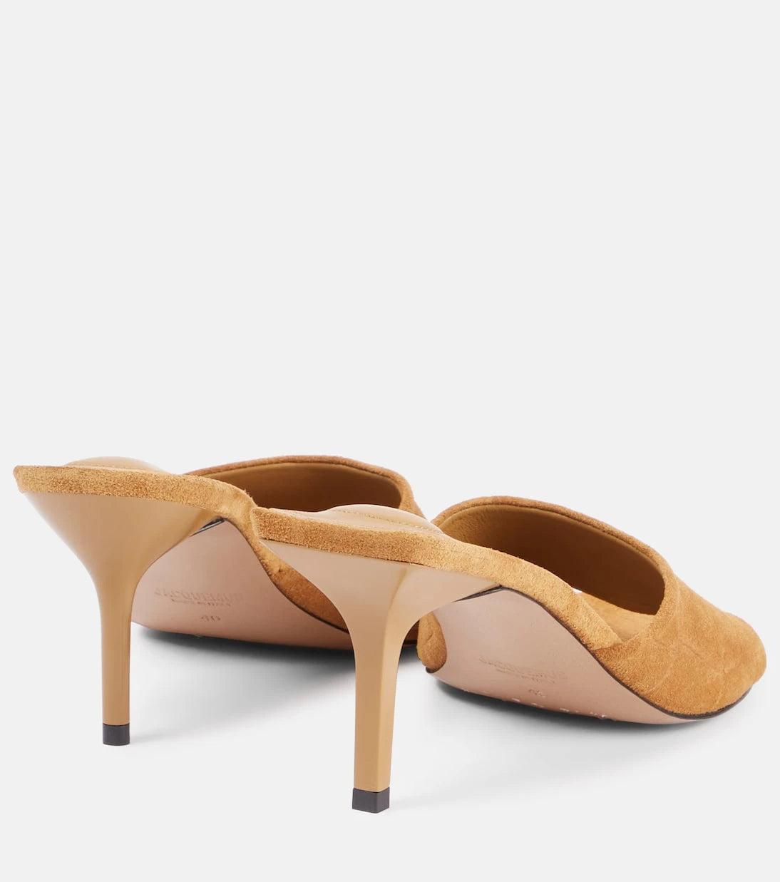 Jacquemus - Cubisto 70 croc-effect suede mules