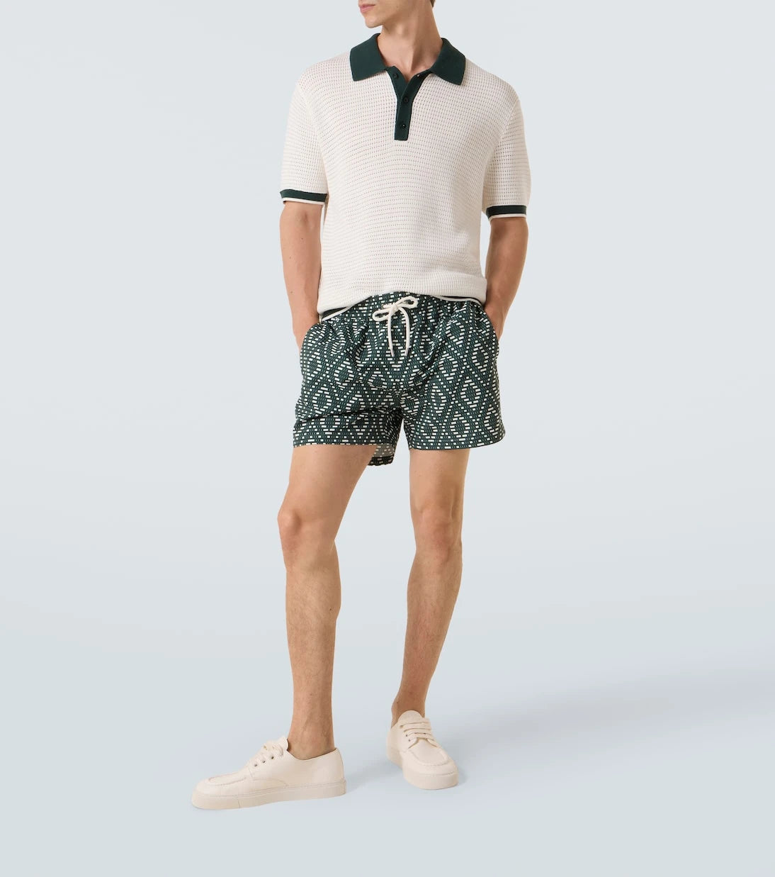 Frescobol Carioca - Vidal pointelle cotton polo shirt