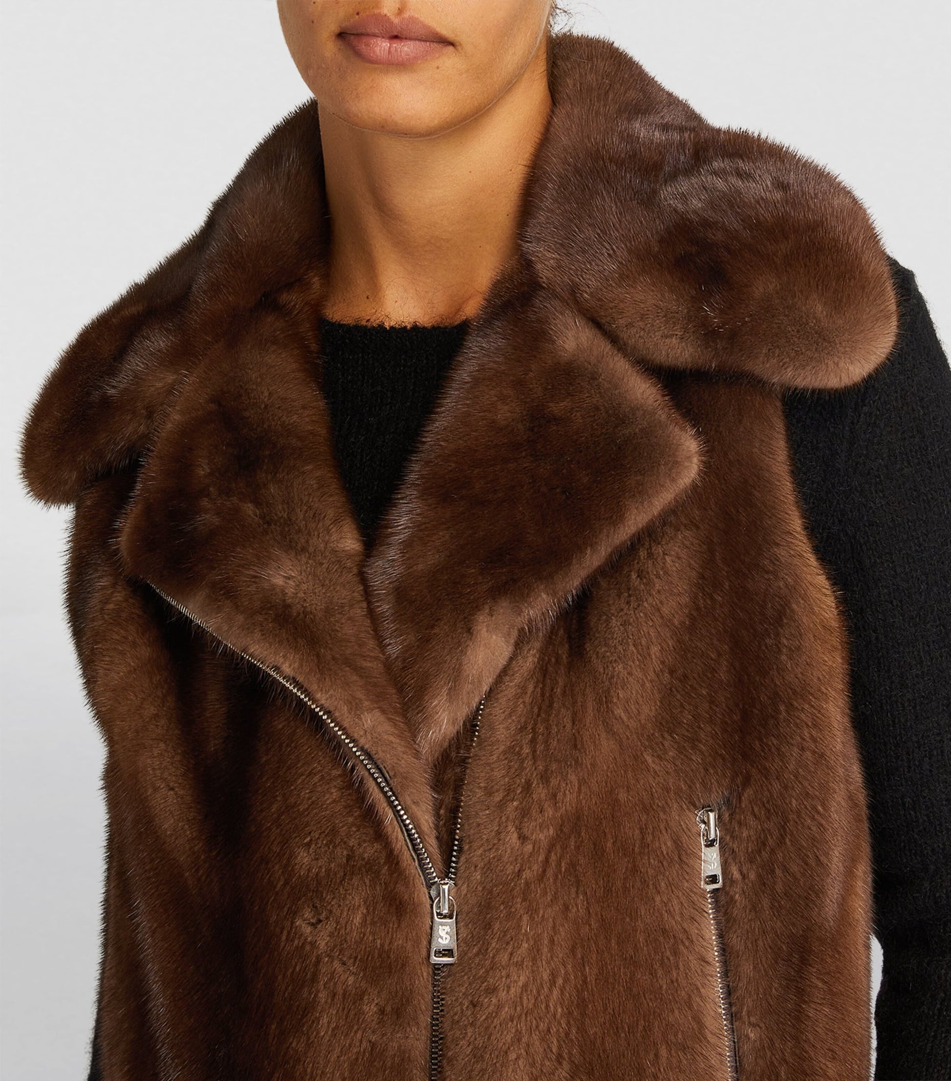 Yves Salomon Beige Mink Gilet
