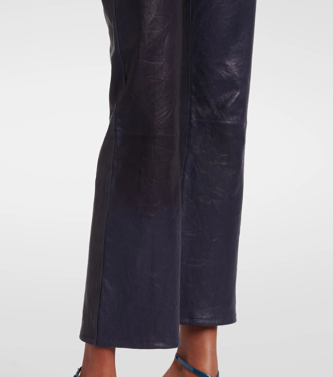 Frame - Reboot Crop leather bootcut pants