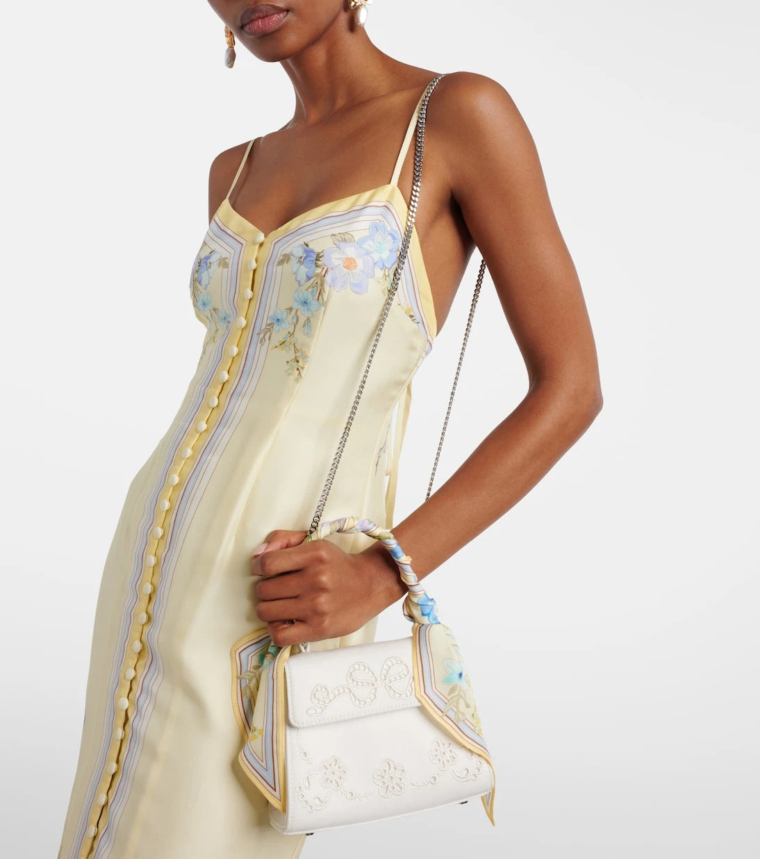 Self-Portrait - Bow embroidered top-handle bag