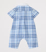 Burberry Kids Cotton Check Collared Playsuit (1-18 Months)