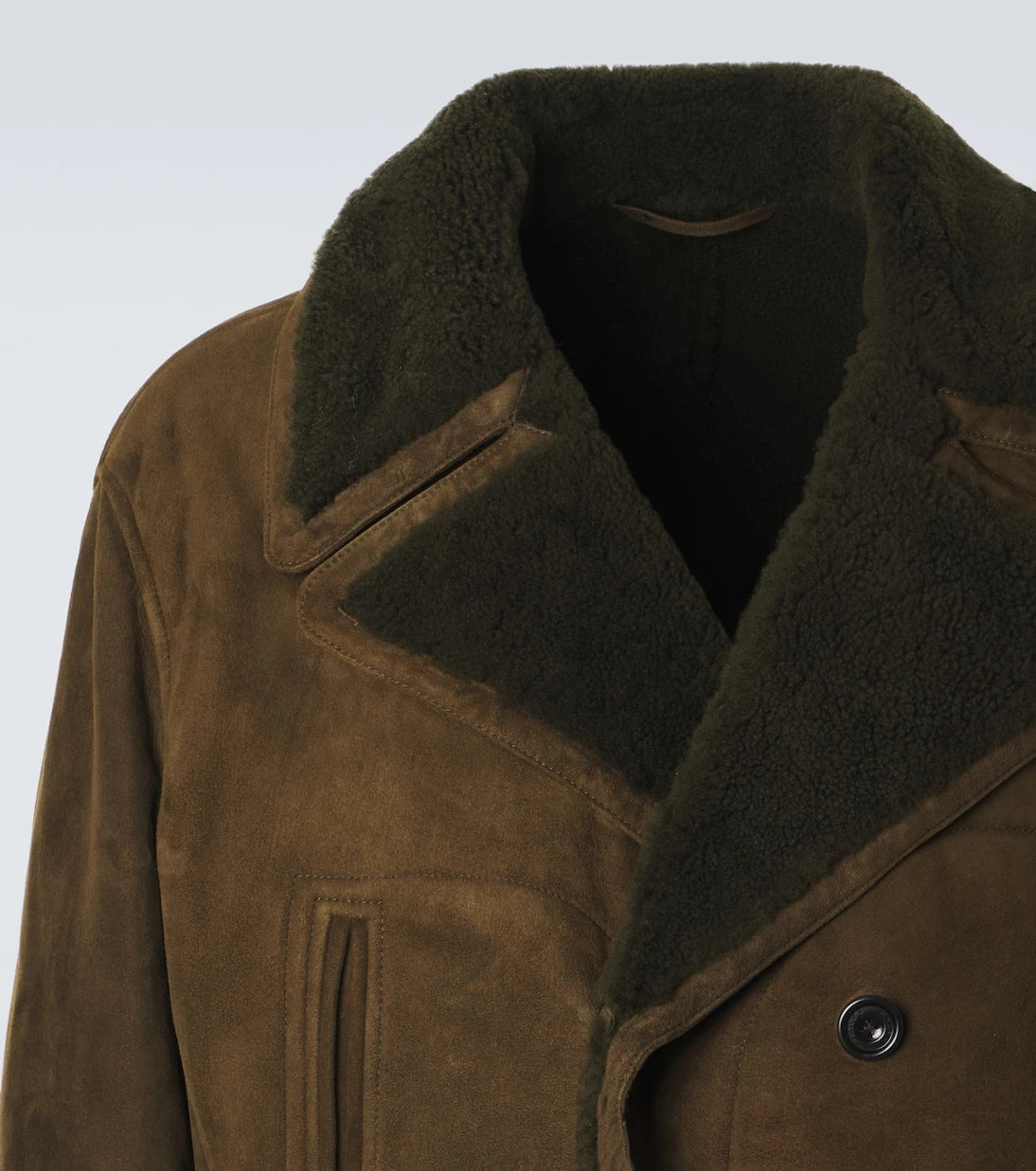 Ralph Lauren Purple Label - Shearling-lined suede jacket