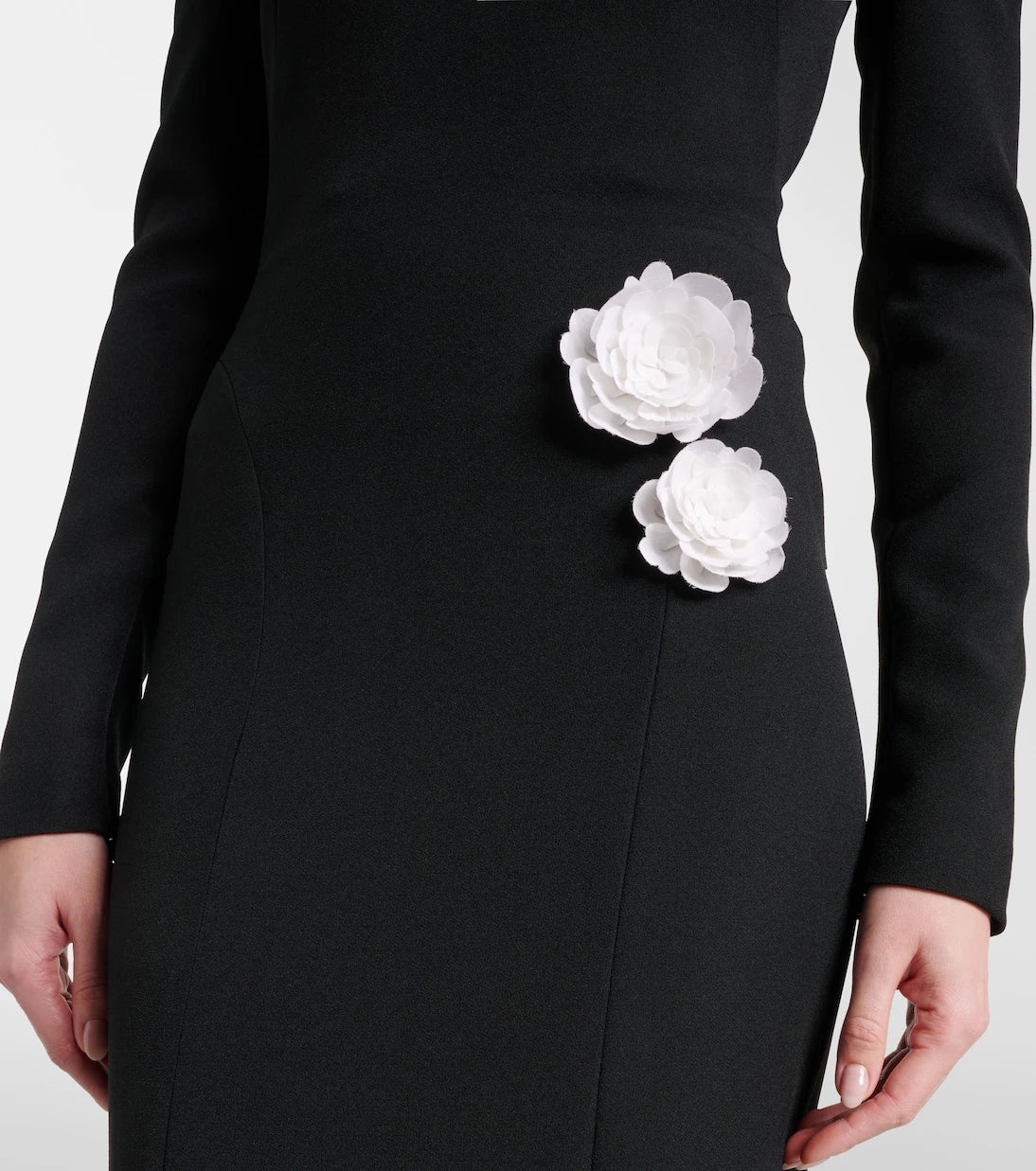 Safiyaa - Rory floral-appliqué crêpe gown