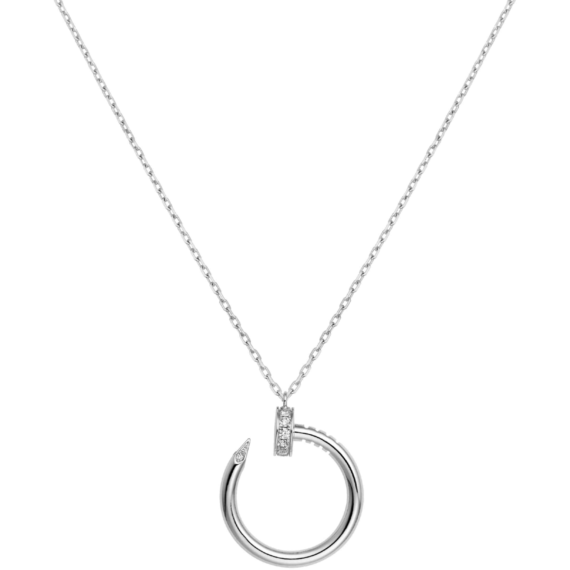Cartier White Gold and Diamond Juste un Clou Necklace