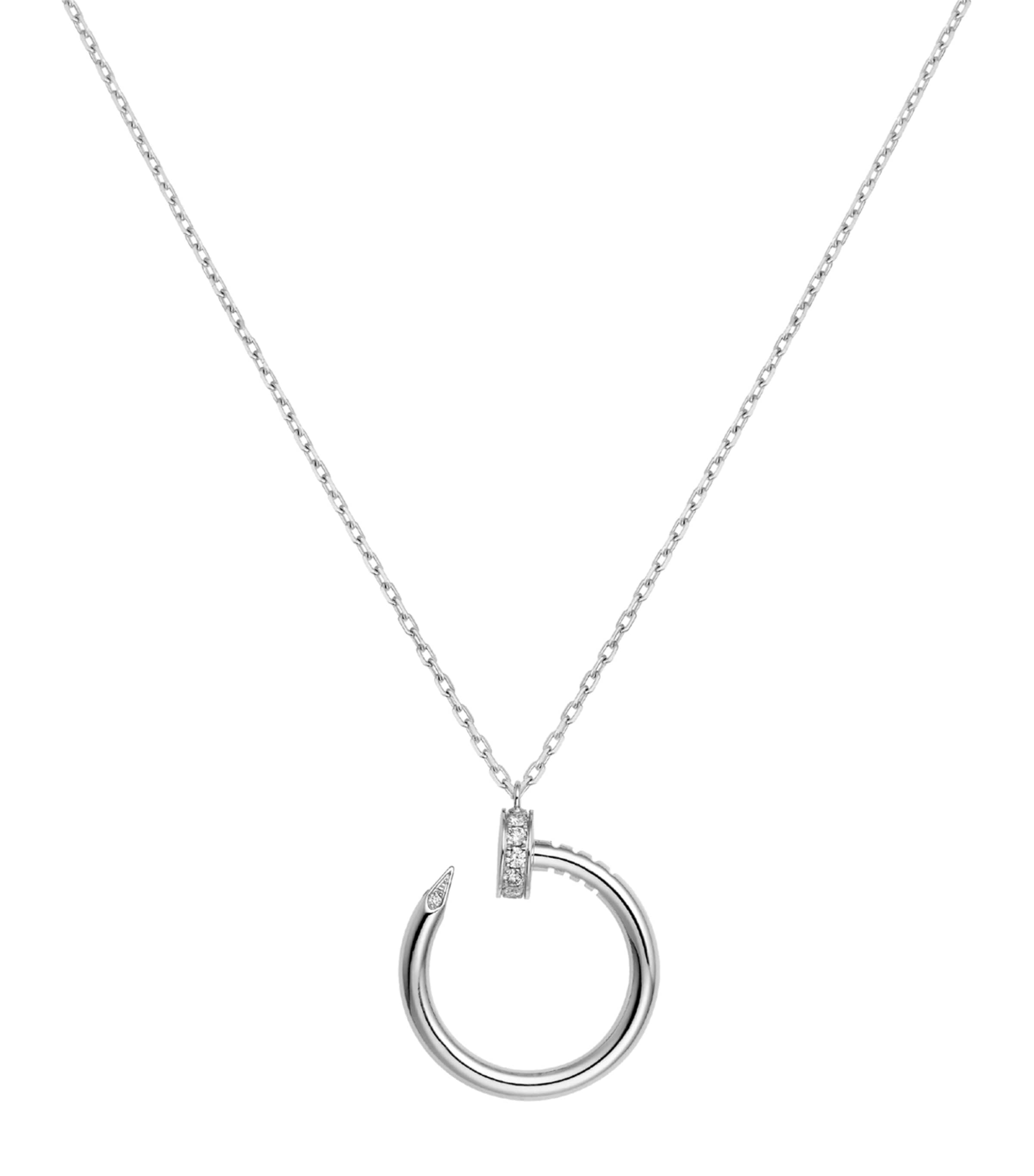 Cartier White Gold and Diamond Juste un Clou Necklace