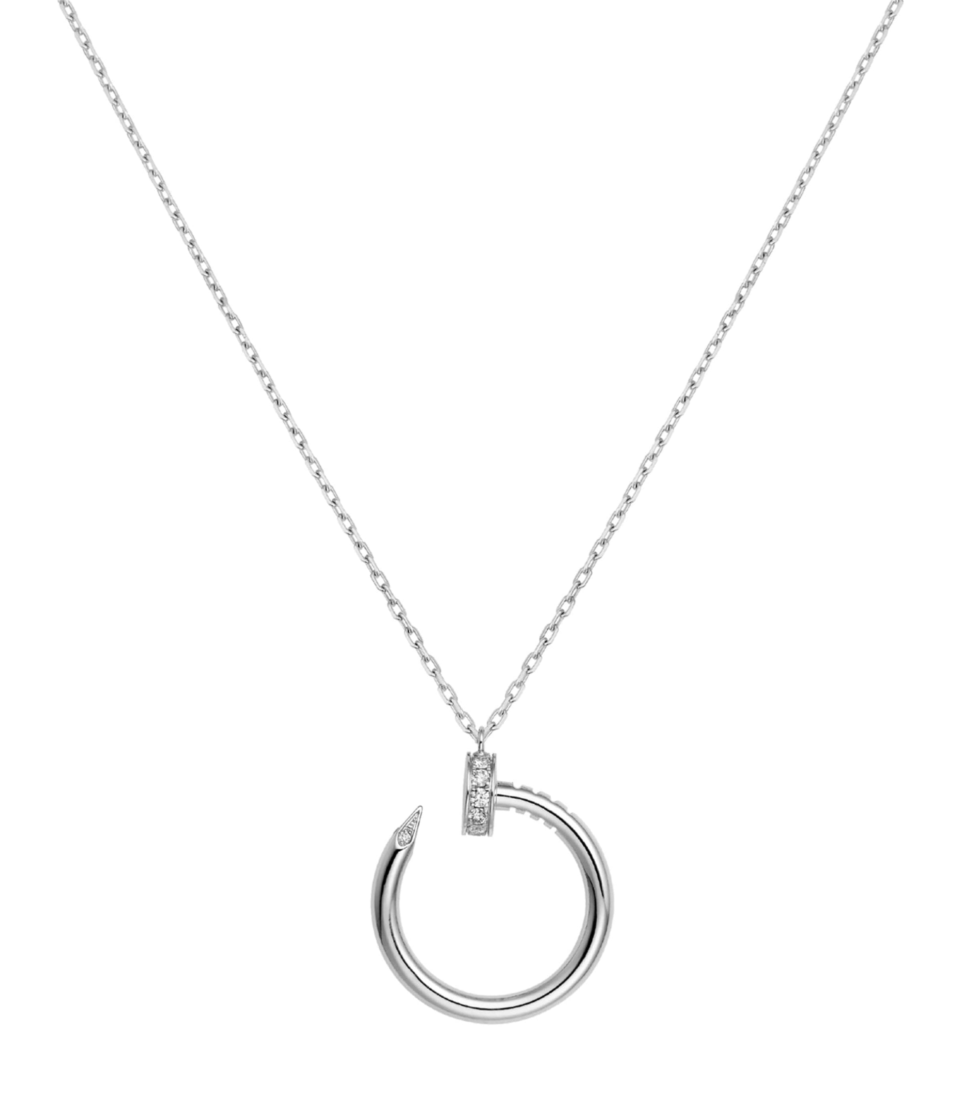 Cartier White Gold and Diamond Juste un Clou Necklace