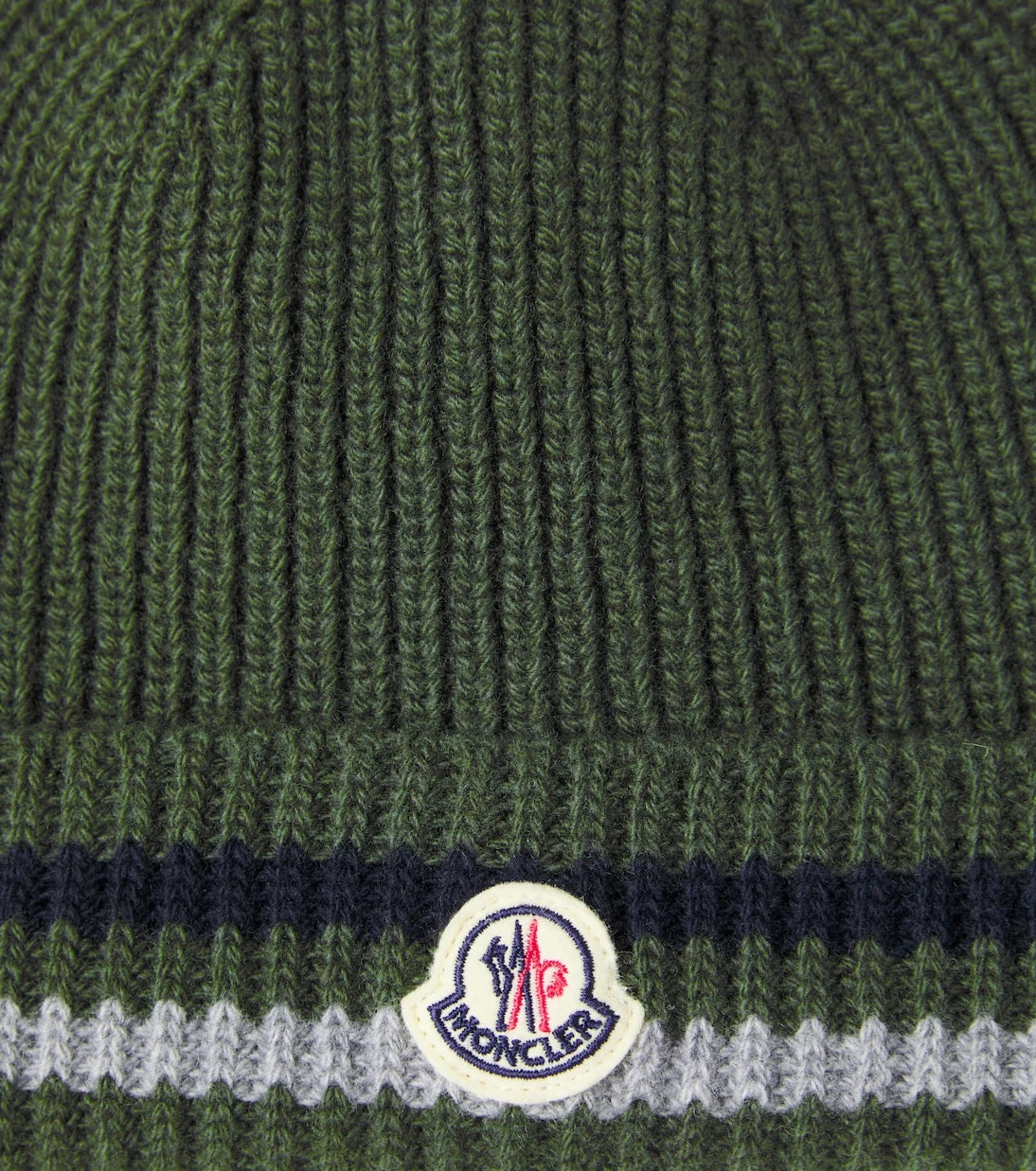 Moncler Enfant - Logo ribbed-knit virgin wool beanie