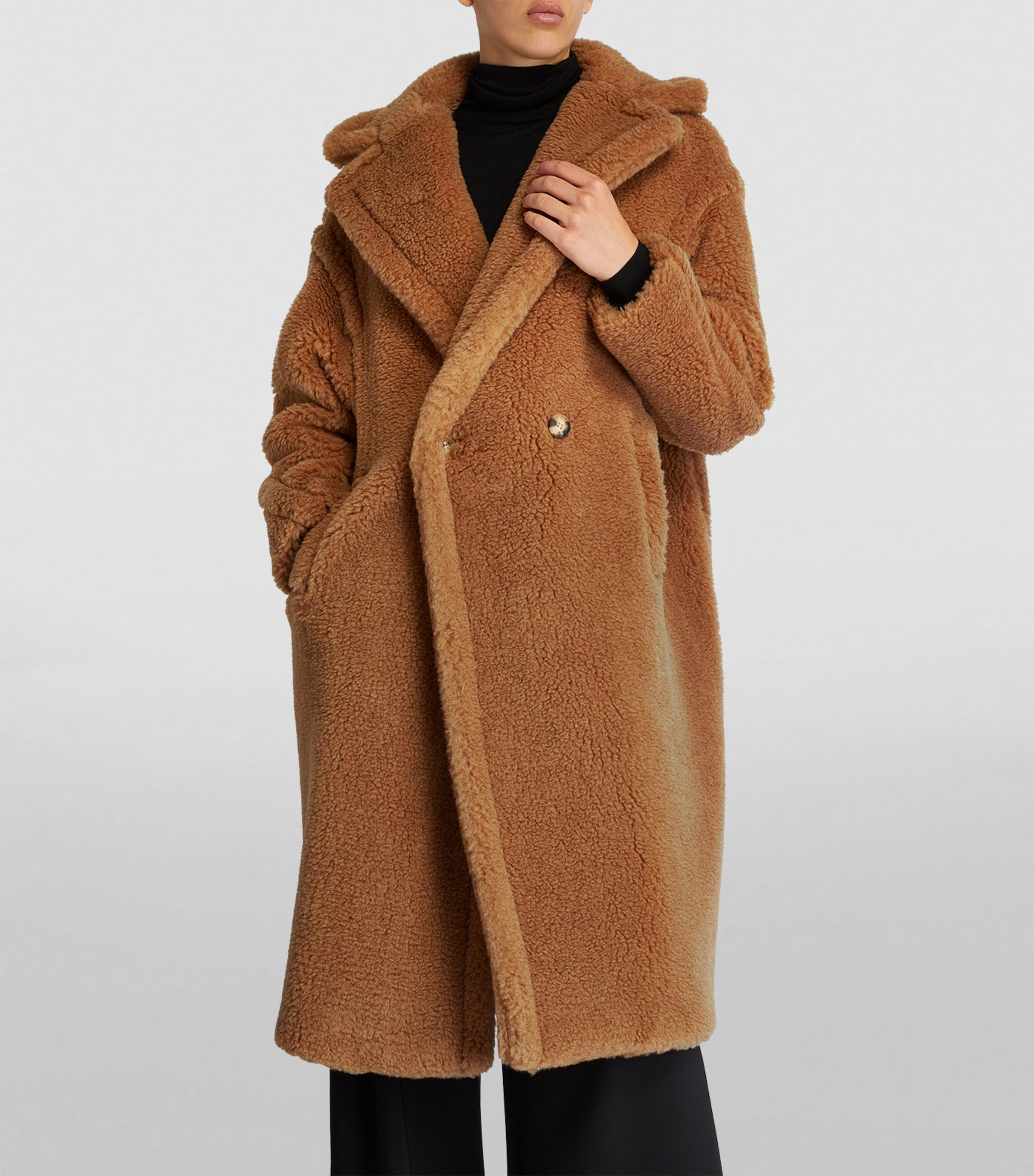 Beige Teddy Bear Icon Coat