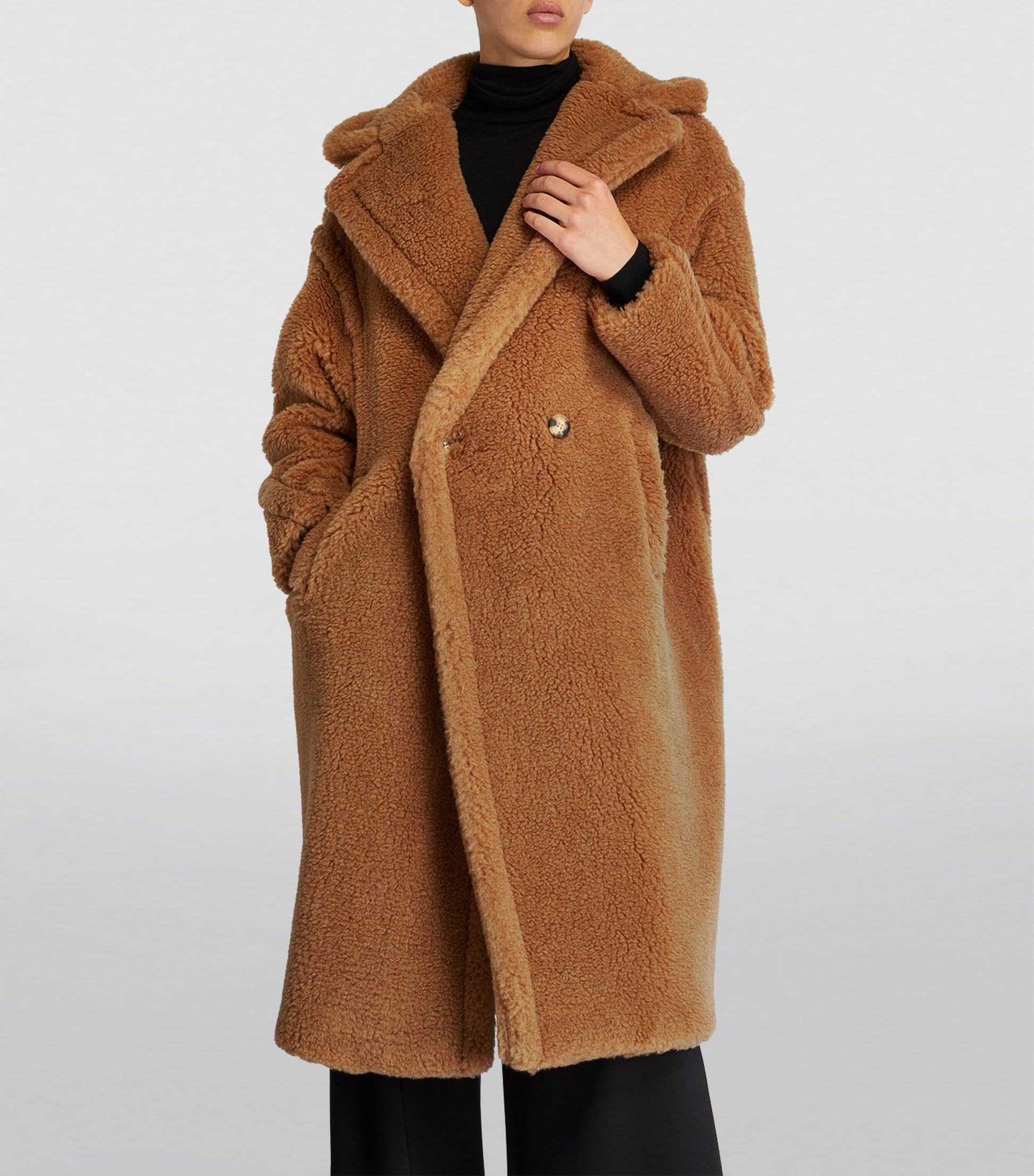 Beige Teddy Bear Icon Coat