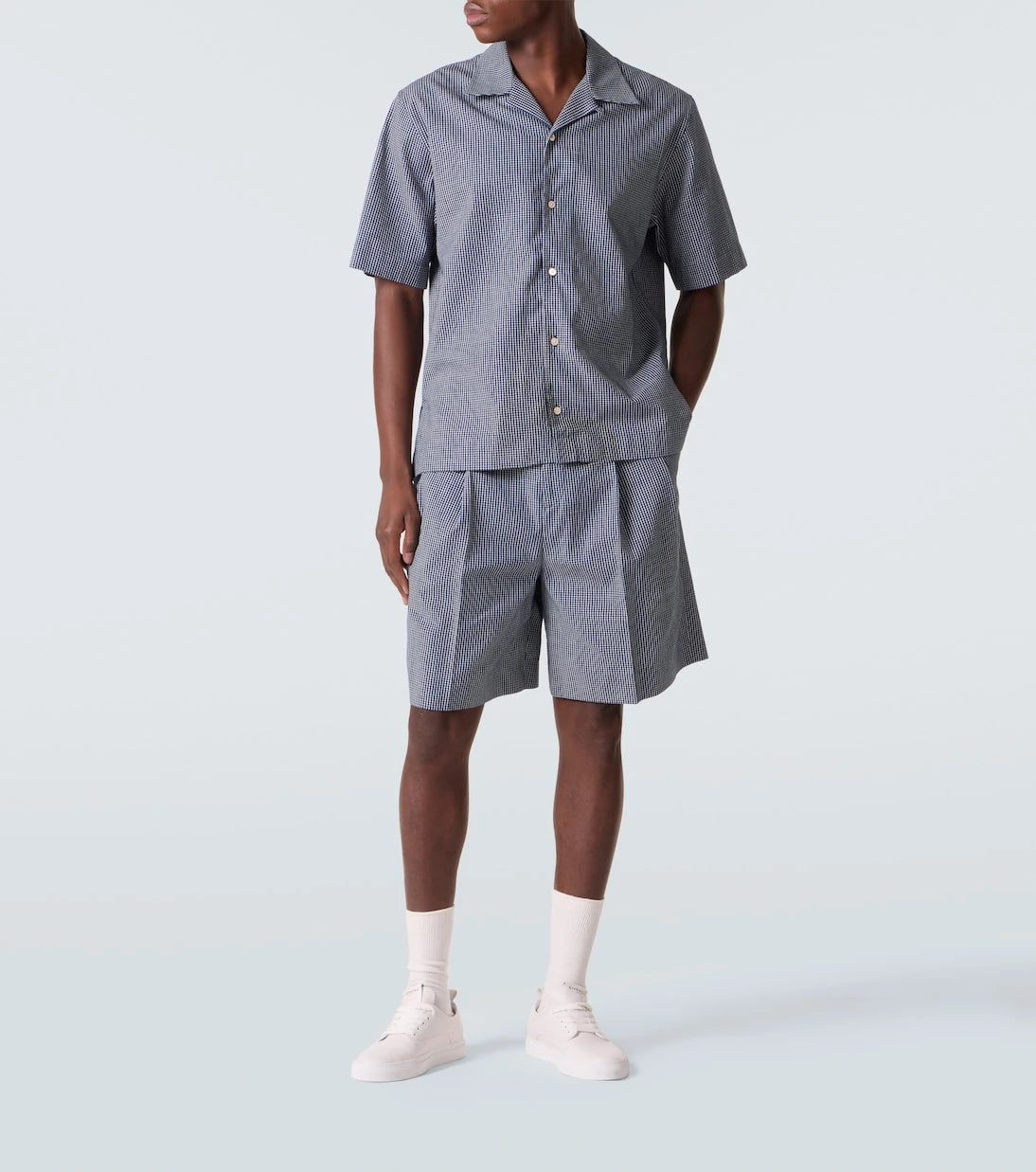 Givenchy - Checked cotton Bermuda shorts