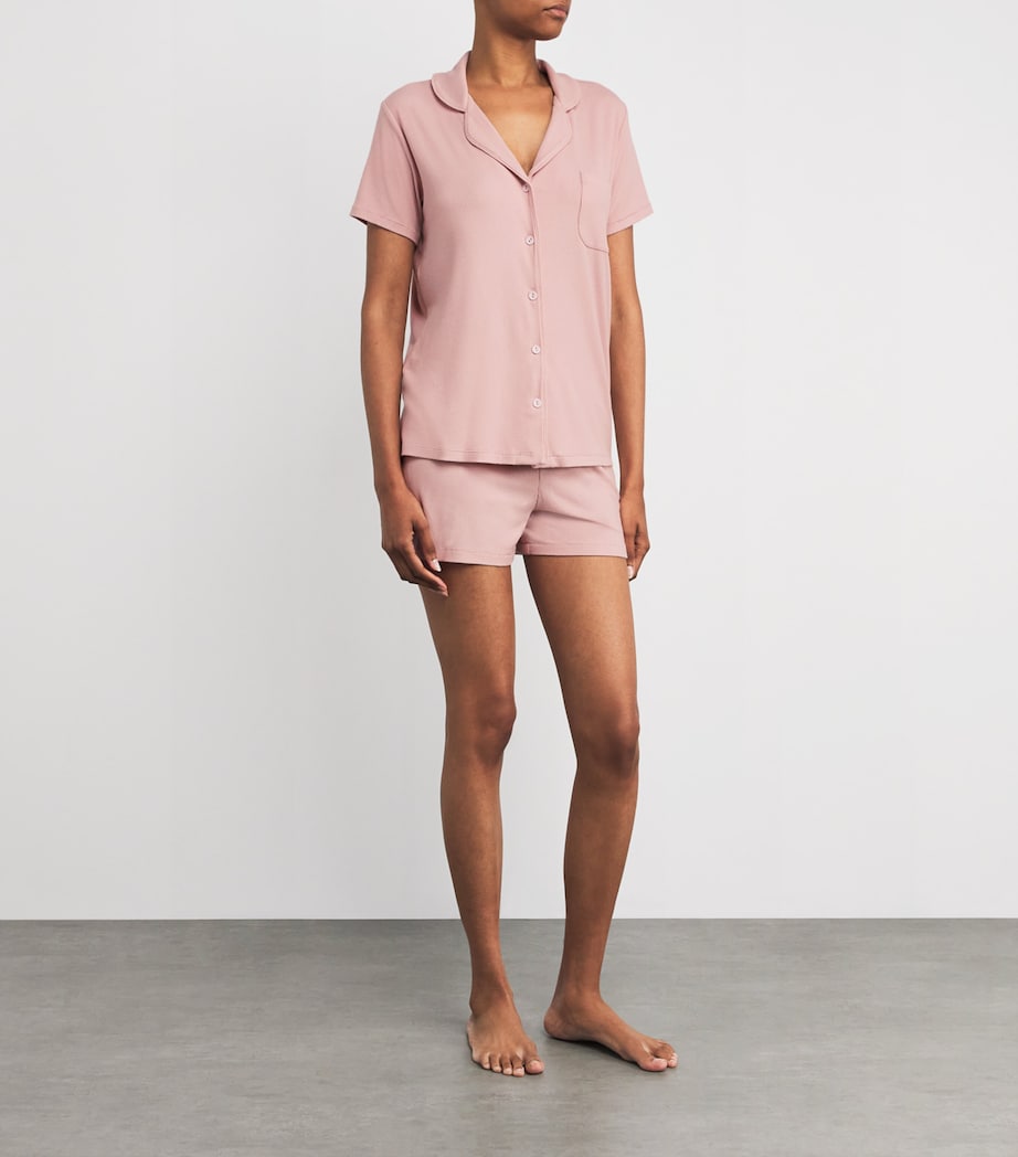 Skims Pink Soft Lounge Short Pyjama Set