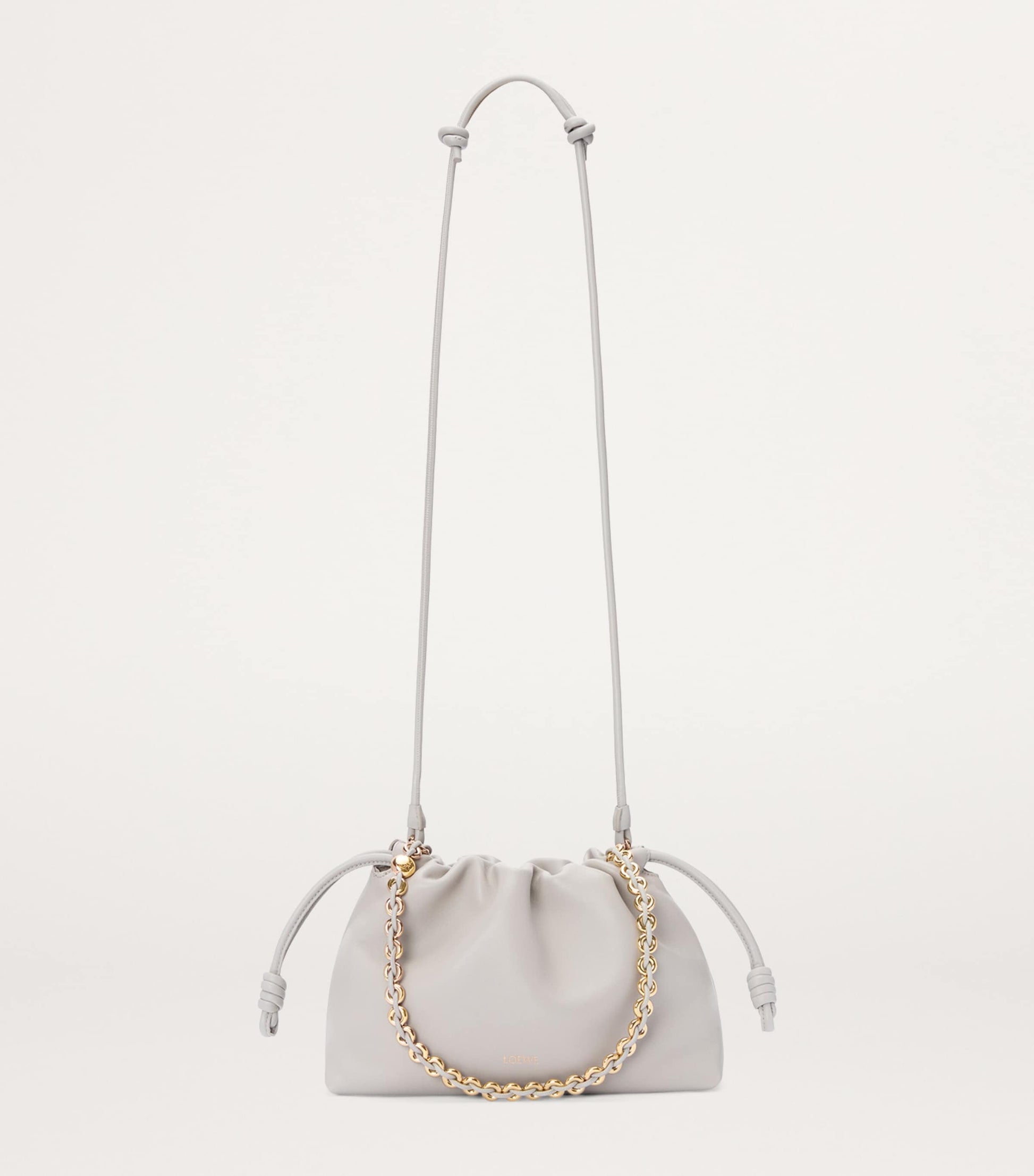 LOEWE Grey Medium Leather Flamenco Shoulder Bag