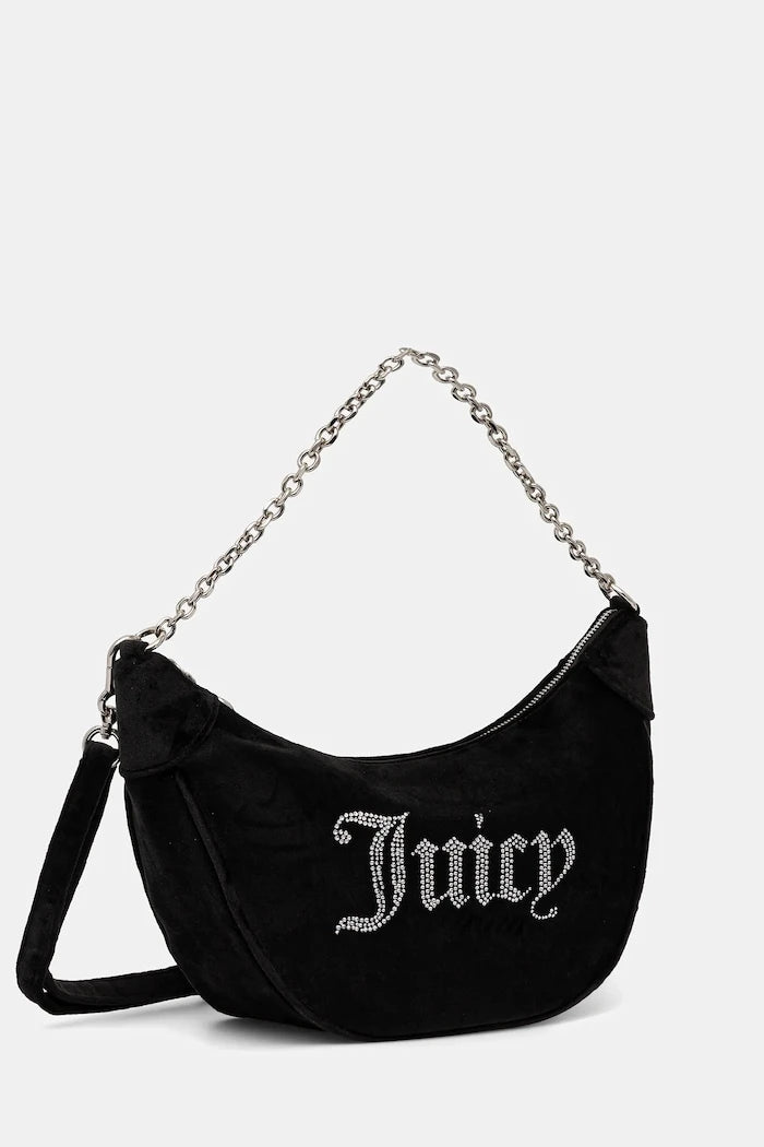Juicy Couture kadife kadın kruvasan çanta Kimberly