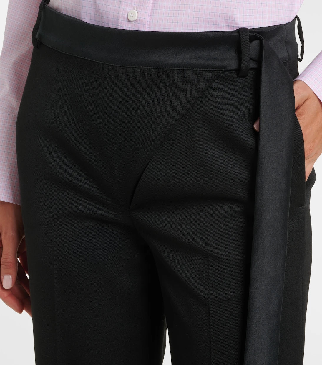 The Attico - Virgin wool wide-leg pants