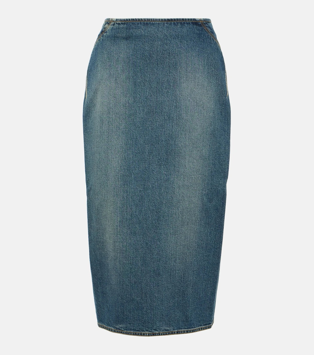 Alaïa - تنورة جينز بقصة قلم رصاص