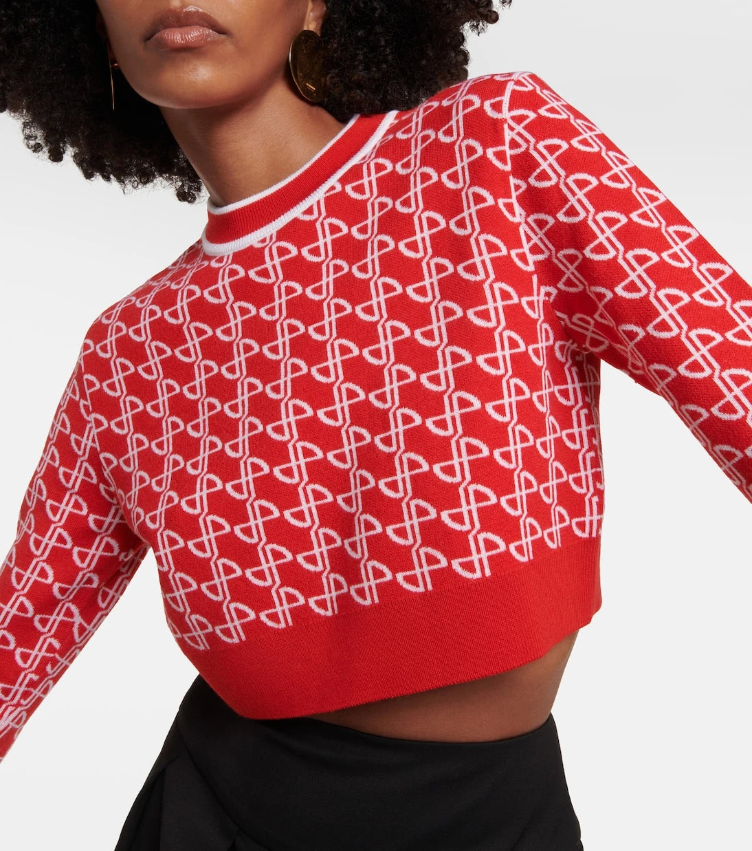 Patou - Logo jacquard wool sweater