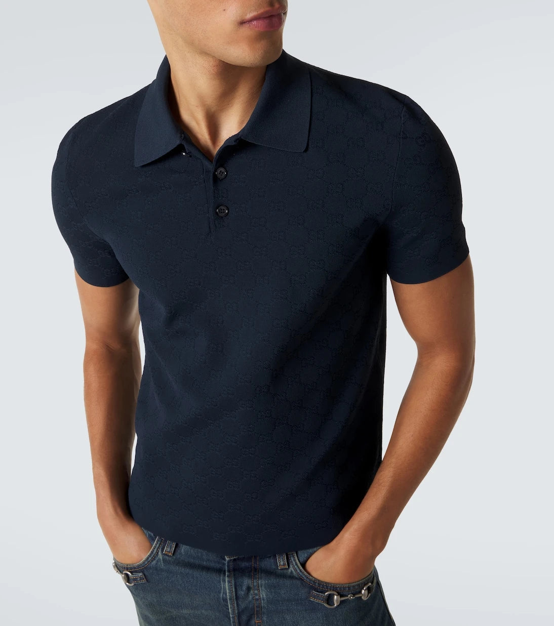 Gucci - GG jacquard polo shirt