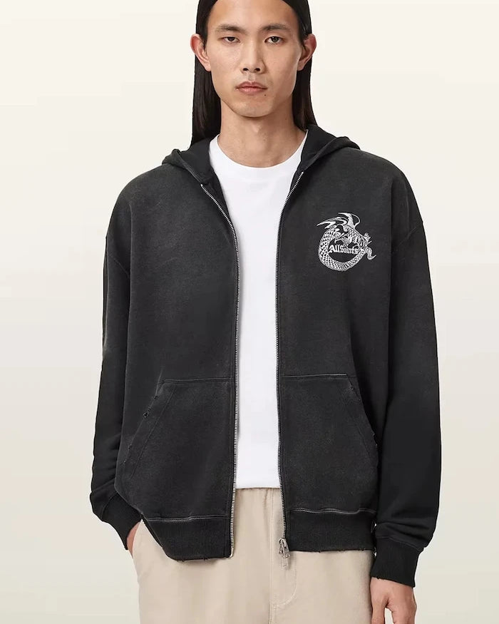 AllSaints TERRA Pamuklu Kapüşonlu Sweatshirt