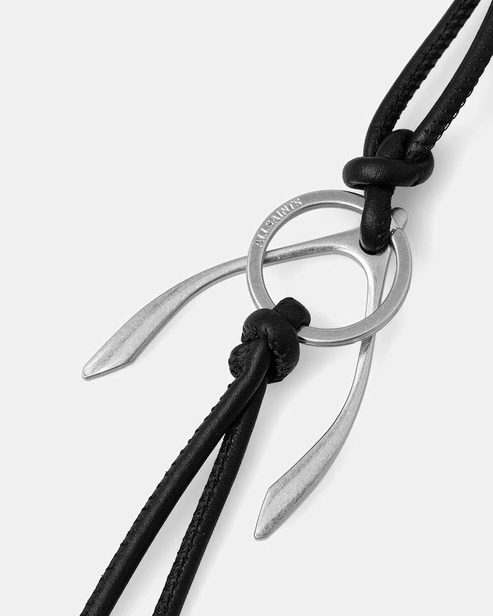 AllSaints ключодържател дамски от кожа WISHBONE