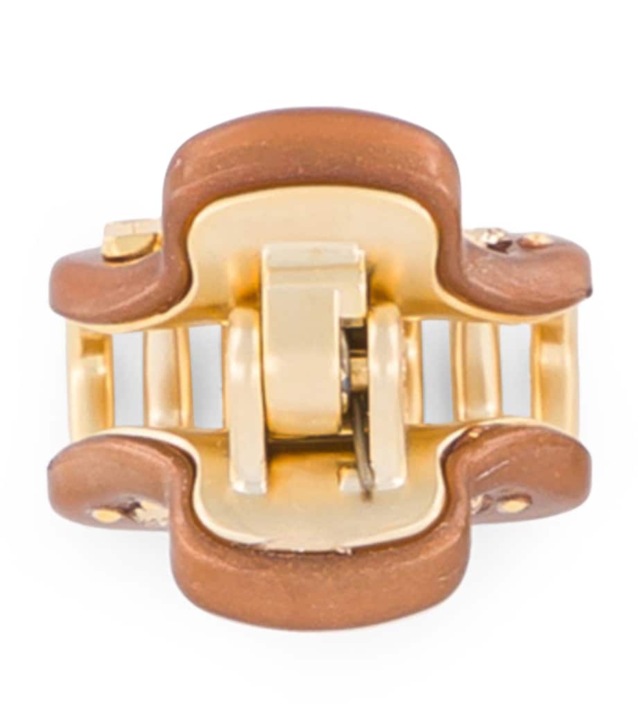 Gold-Plated Mini Claw Hair Clips (Set of 2)