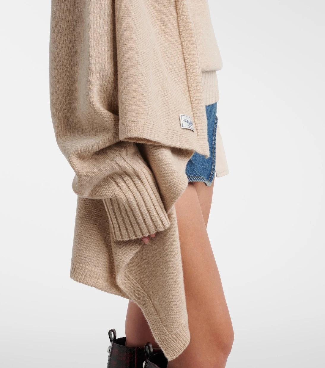 The Attico - Scarf-detail virgin wool sweater