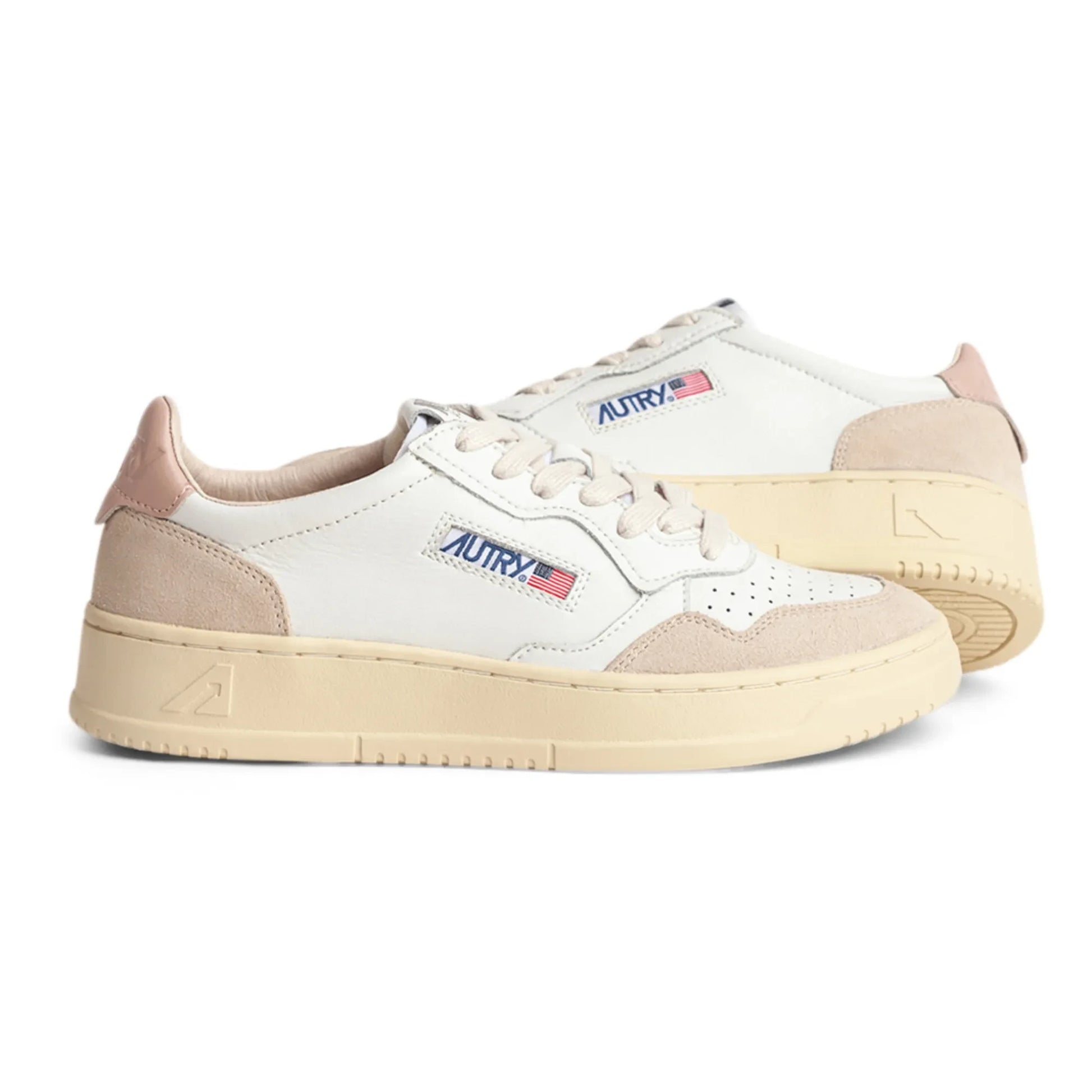 Autry - Medalist Low Leather/Suede Sneakers | Pale Pink