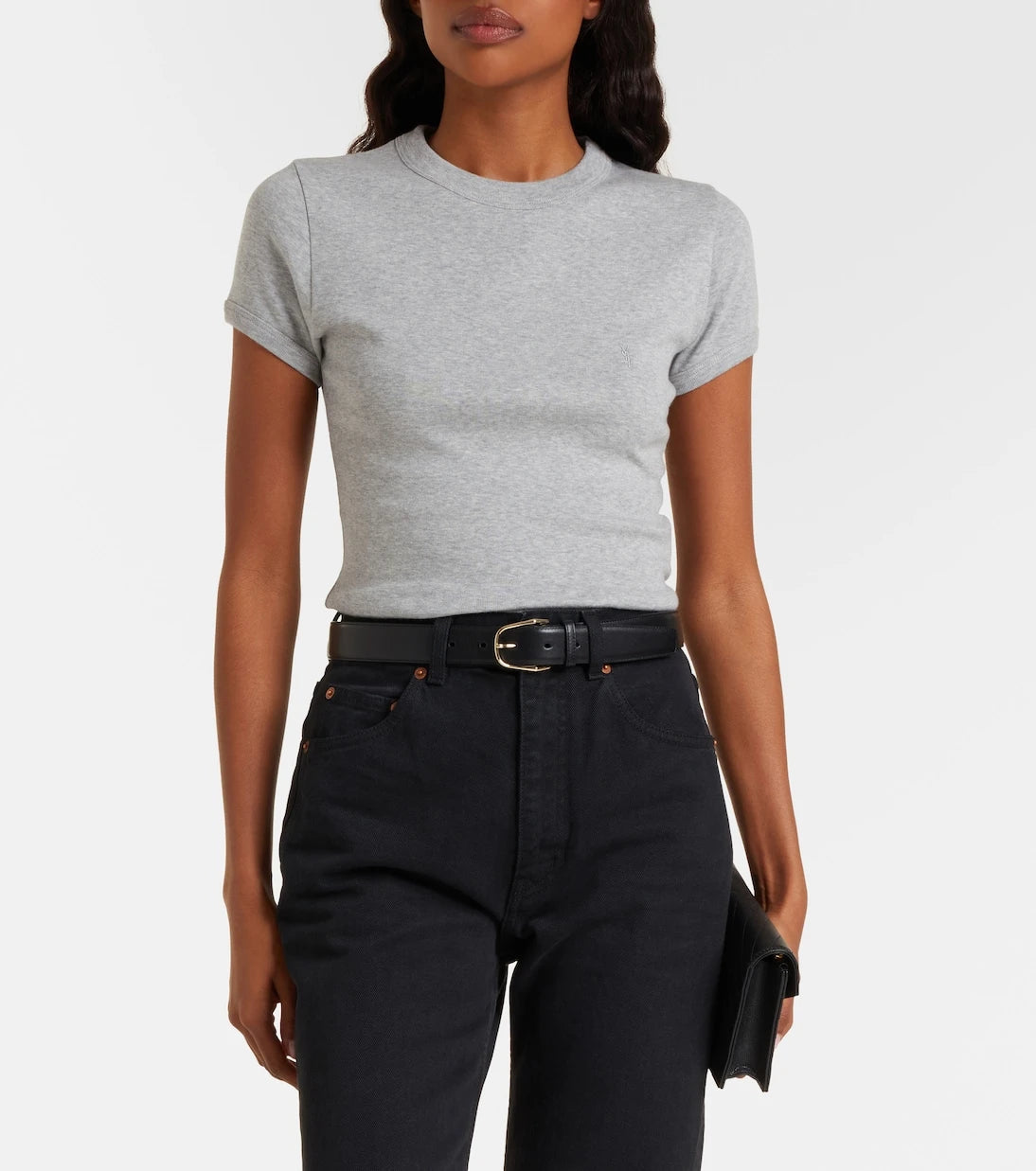 Saint Laurent - Cassandre cotton jersey T-shirt