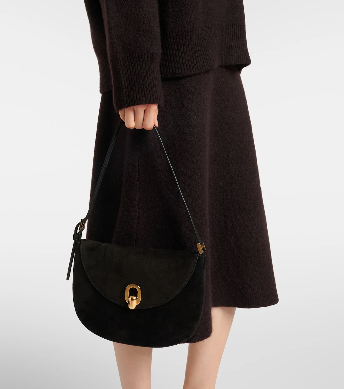 Savette - Tondo Small suede shoulder bag