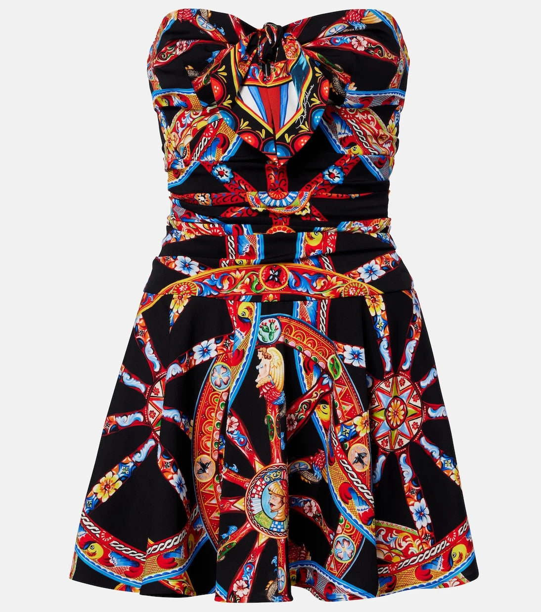 Dolce&Gabbana - Printed silk-blend minidress