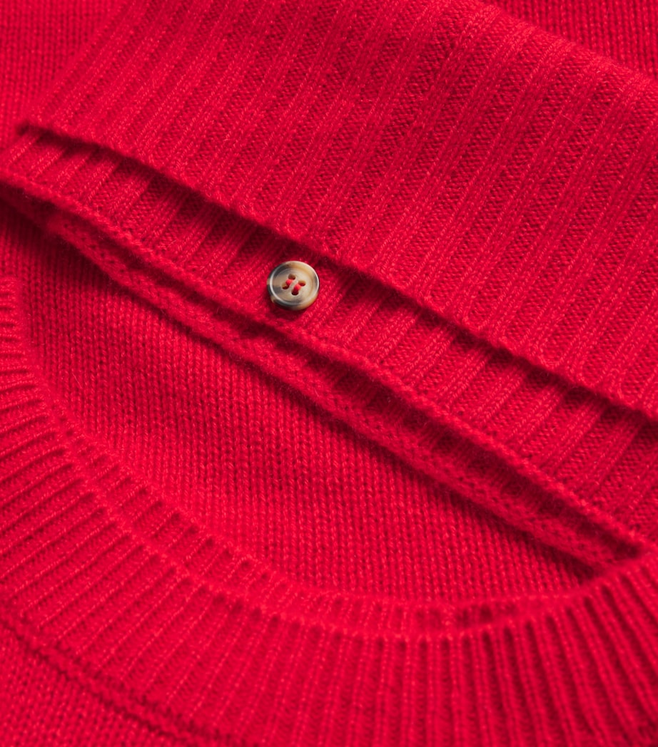 Red Cashmere Snood Sweater