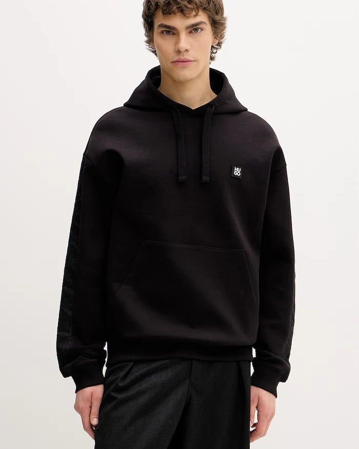 HUGO düz erkek pamuklu sweatshirt Dros