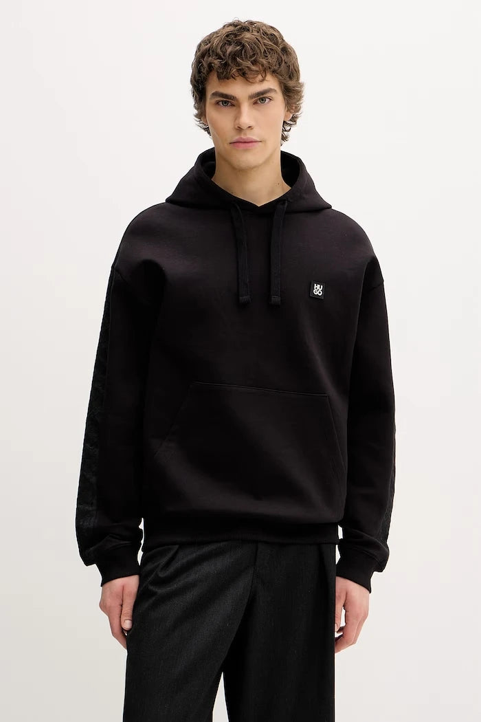HUGO düz erkek pamuklu sweatshirt Dros