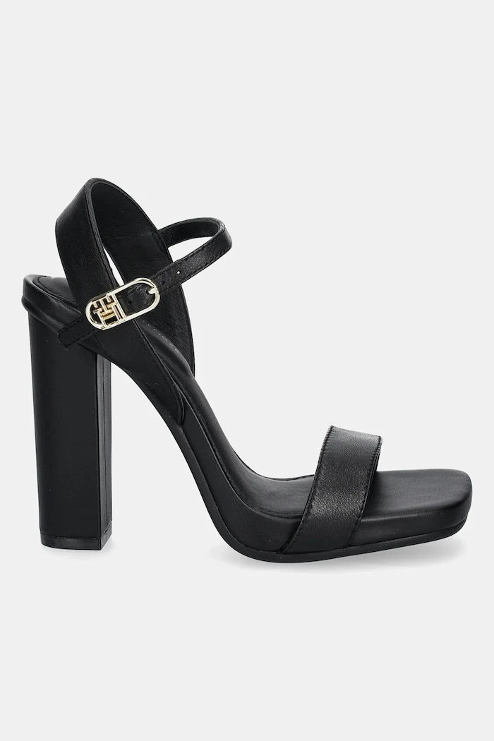 Кожени сандали Tommy Hilfiger HIGH HEEL LEATHER SANDAL