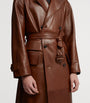 Dunhill Brown Archive Leather Trench Coat