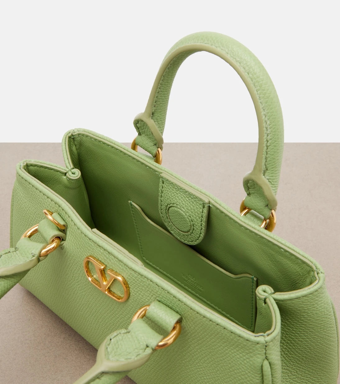 Valentino Garavani - VLogo Mini leather top-handle bag