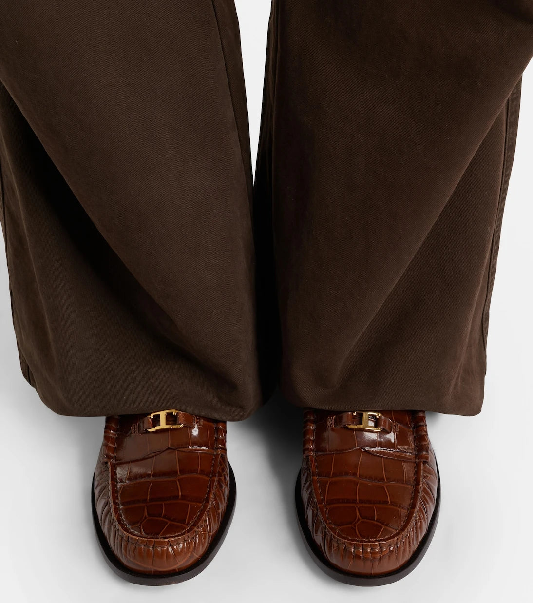 Tod's - T Timeless croc-effect leather loafers