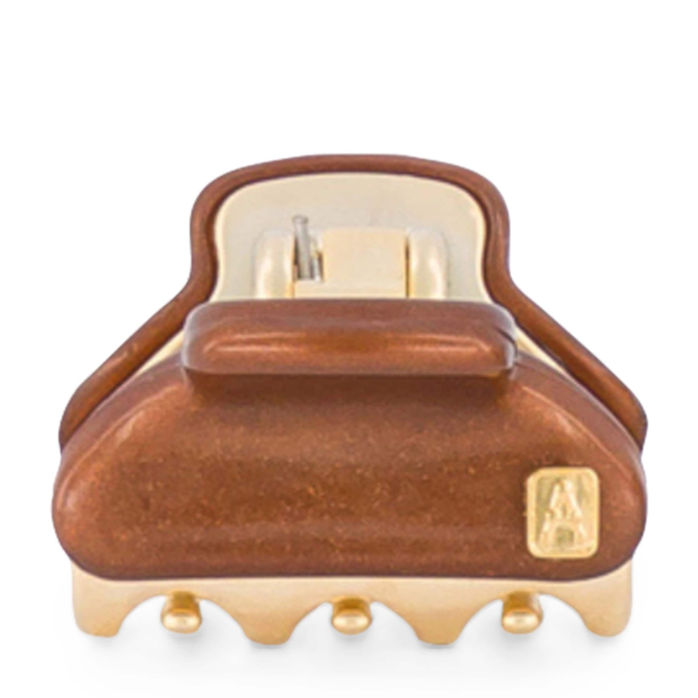 Alexandre de Paris Mini Gold-Plated Claw Hair Clip