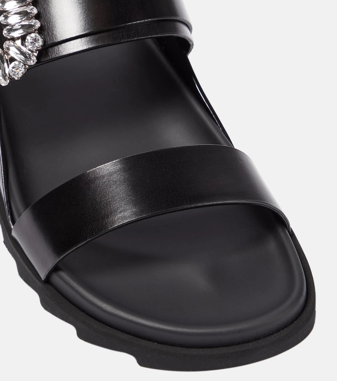 Roger Vivier - Slidy Viv‘ embellished leather sandals