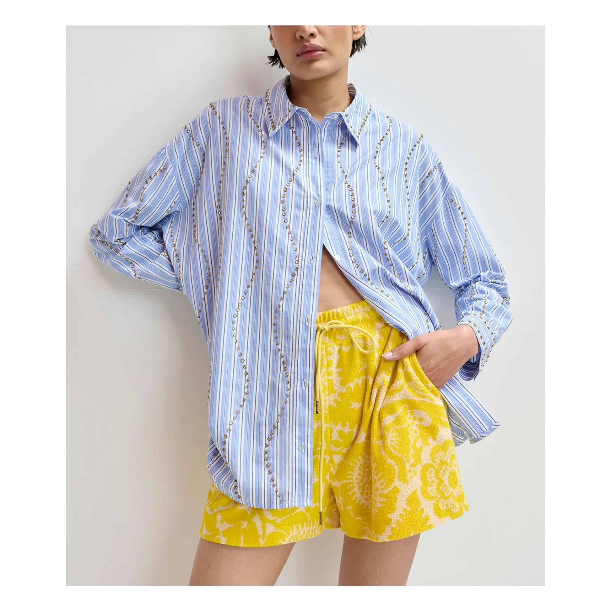 Essentiel Antwerp - Jorton Towelling Shorts | Lemon yellow