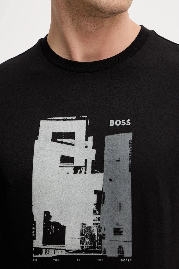 Памучна тениска BOSS Orange Te_Imprint