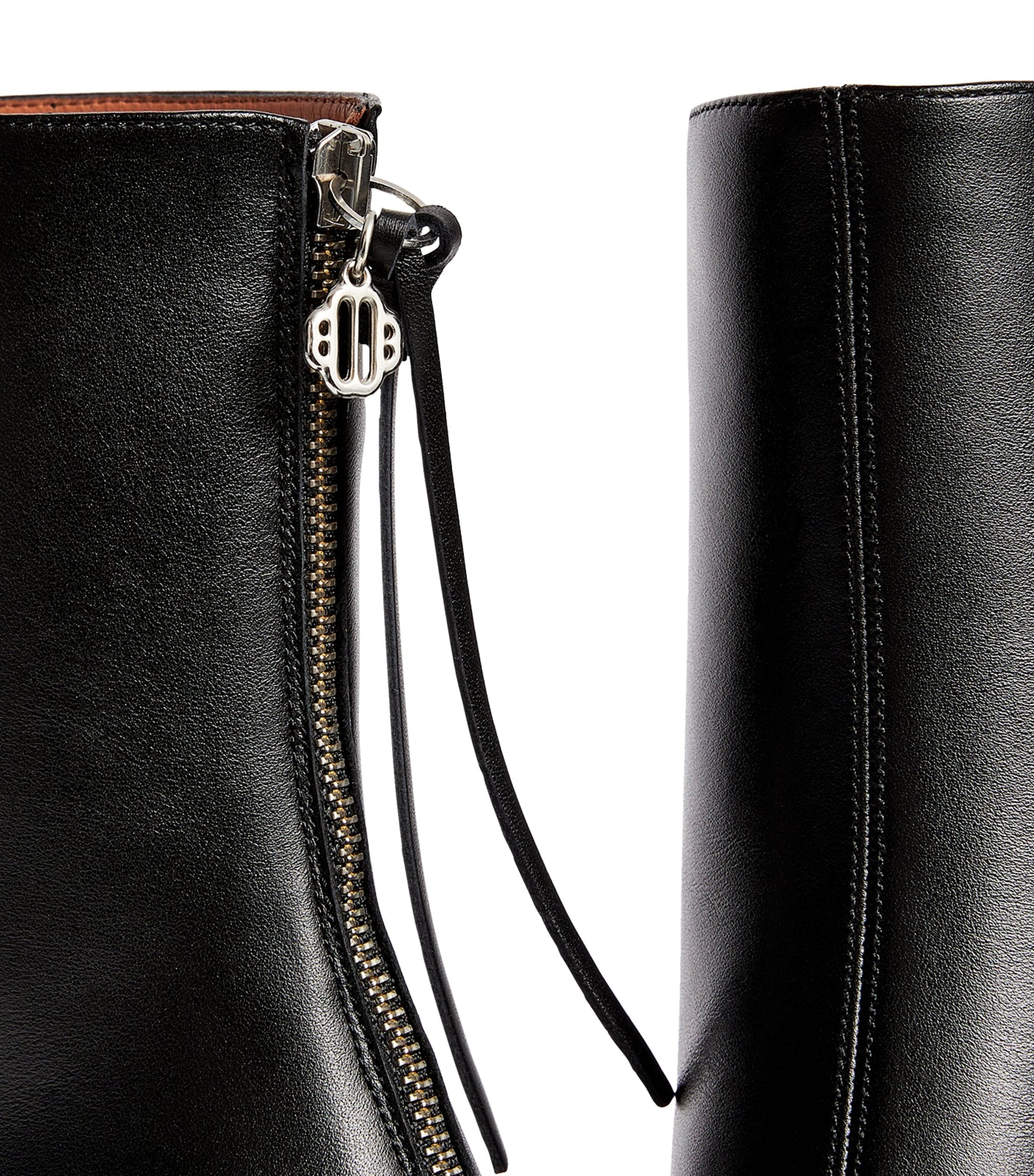 Black Leather Ankle Boots 75