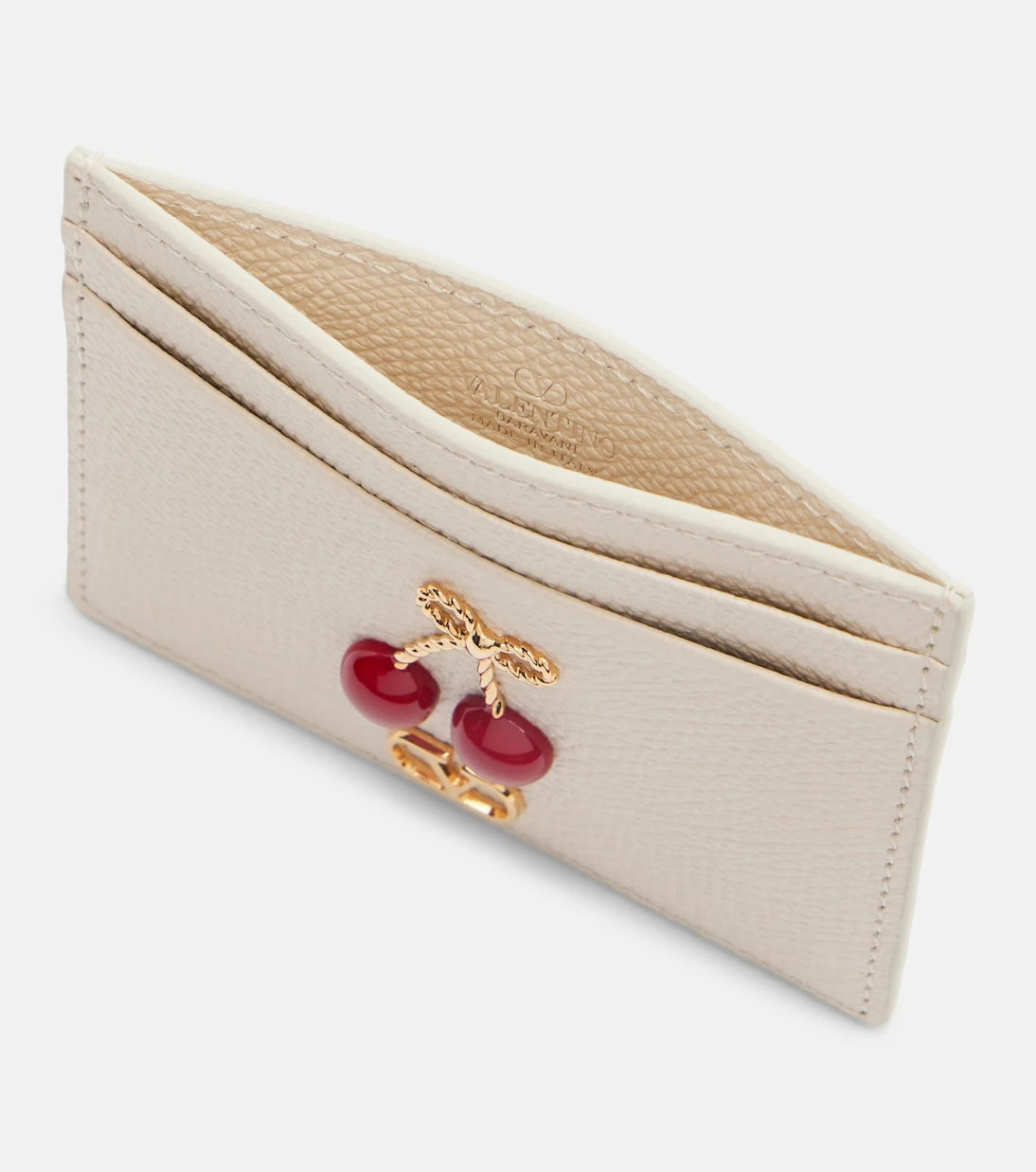 Valentino Garavani - Embellished leather card holder